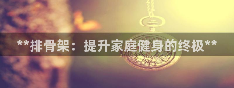 耀世平台的运营模式分析：**排骨架：提升家庭健身的终