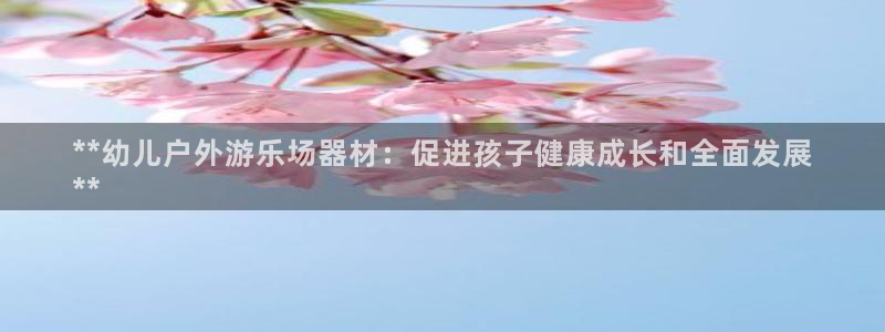 耀世娱乐是正规还是仿真：**幼儿户外游乐场器材：促进