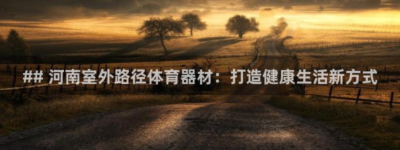 耀世集团七天三彩：## 河南室外路径体育器材：打造健