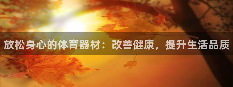 耀世娱乐几年了?：放松身心的体育器材：改善健康，提升