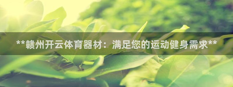 耀世娱乐app下载官网苹果：**赣州开云体育器材：满