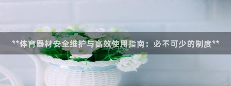 耀世娱乐平台官网登录入口网址：**体育器材安全维护与