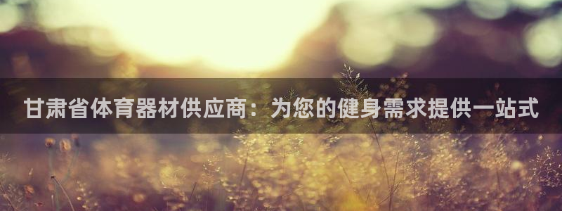 耀世集团董事长儿子：甘肃省体育器材供应商：为您的健身