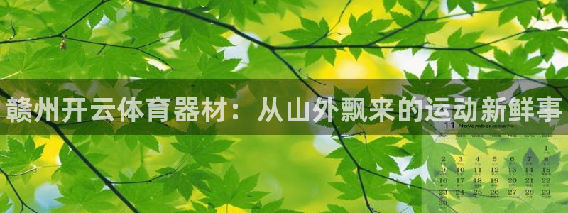 耀世来袭什么意思：赣州开云体育器材：从山外飘来的运动新鲜事